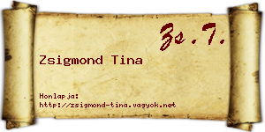 Zsigmond Tina névjegykártya